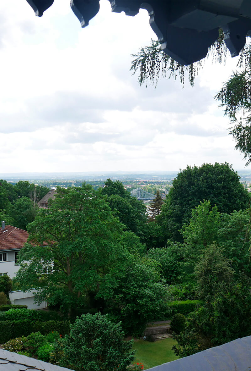 modernes Bad in der Ferienwohnung in Dresden